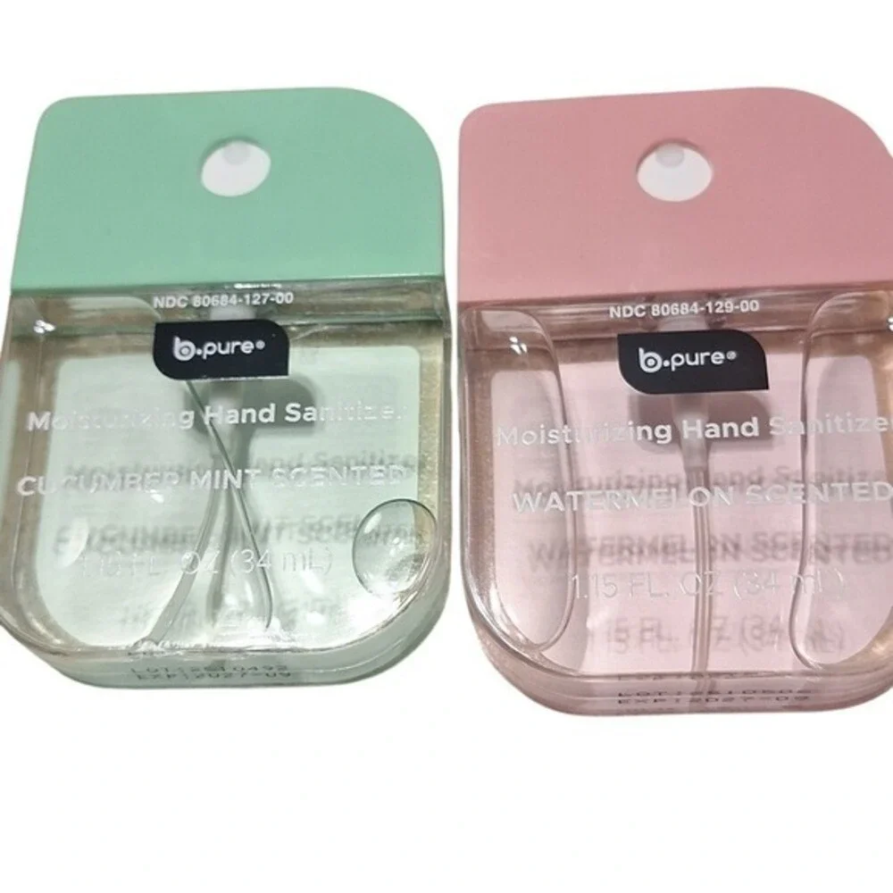 B.Pure Cucumber Mint Hand Sanitizer 1.5oz Travel Size Moisturizing Bundle & Save
